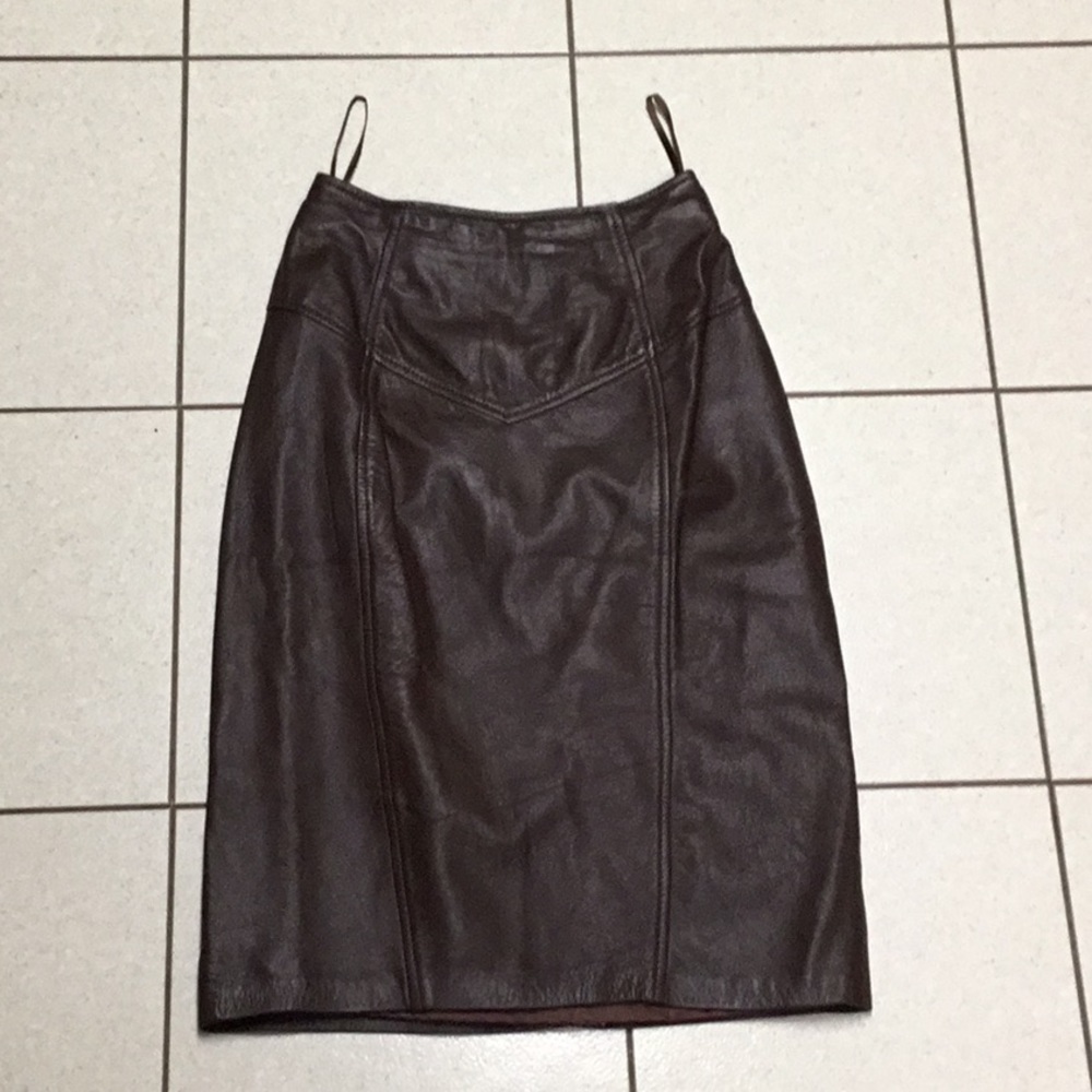 LNR Real Leather Skirt
